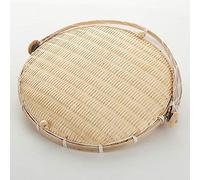 GLOGLOW Coperchio per Alimenti in bambù, Cupola per Alimenti in Rete, Coperchio Retrattile, Protezione Dagli Insetti per Picnic, Barbecue, Feste in Spiaggia, Ciotola per Frutta, Vassoio (Beige S)