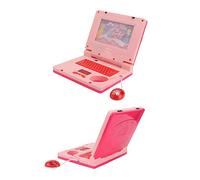 GLOGLOW Cutili Bambini Cartoni Animati Che Imparano il Computer Portatile con Musica Ed Effetti Sonori per lo Sviluppo Cognitivo e le capacità di Pensiero Critico Giocattolo Elettronico per i