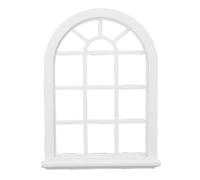 GLOGLOW Finestra in Legno per Casa delle Bambole, Finestra in Legno in Miniatura Cornice per Finestra per Casa delle Bambole in Scala 1:12 PVC Fatto a Mano in Tiglio per Decorazione