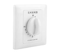 GLOGLOW Interruttore Timer Meccanico per il Conto Alla Rovescia, Manopola Regolabile Programmabile per il Controllo della Pompa dell'acqua e degli Elettrodomestici, 2000 W, Uso Interno