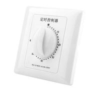 GLOGLOW Interruttore Timer Meccanico per il Conto Alla Rovescia, Manopola Regolabile Programmabile per il Controllo della Pompa dell'acqua e degli Elettrodomestici, 2000 W, Uso Interno