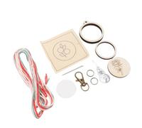 GLOGLOW Kit di Portachiavi da Ricamo per Ricamo per, Kit di Cerchi da per Piccoli Ricami per Bambini per Principianti e Strumenti di Maglieria Creativi e Regali Creativi e