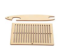 GLOGLOW Kit Telaio per Tessitura da 2 Pezzi, Strumenti per Navetta per Tessitura di Cinture di Legno per Cinturino per Fotocamera