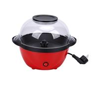 GLOGLOW Macchina per Popcorn Elettrica 450W Stile retrò Macchina per Popcorn con Agitazione con Piastra Riscaldante Antiaderente e Vassoio per Sciogliere il Burro per Serate di Cinema, (Spina europea)