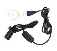 GLOGLOW Mini Riflettori, Luce Sotto l'illuminazione dell'armadio con Cavo da 2 Metri per Vetrine per i Gioielli Display Mini Riflettori, Digmabile 5 V Spot LED NAN NAN (Luce bianca calda 3000k)