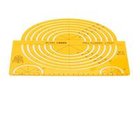 GLOGLOW Misurazione del Modello di Disegno Architettonico del Righello, Misurazione di Precisione Design Geometrico Forme Versatili Rigno Cavo per gli Architetti Ingegneri e Studenti ART FORMI (4352)
