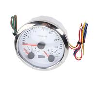 GLOGLOW NAN 85MM 3 in 1 Tachimetro, Tachimetro, Voltmetro, 7 Colori Retroilluminazione per Camion Yacht per, Installare su Motori 12 V a Benzina a Benzina a 4-12, Realizzati in Metallo di Alto