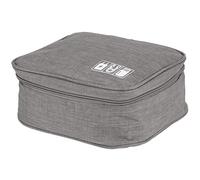 GLOGLOW Organizer Elettronico in Materiale Cationico con Scomparti Multipli e Tasche in Rete per Cavi, Caricabatterie, unità USB e Auricolari, Borsa da Viaggio (GREY)