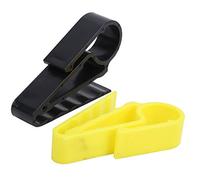 GLOGLOW Pratico porta sigari in plastica ABS, morsetto a clip, accessori per viaggiatori in nero + giallo fluorescente