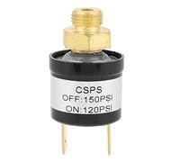 GLOGLOW Pressostato Aria, Valvola di Controllo Pressione Interruttore Aria Compressa 120-150PSI 1/8"NPT, Meccanico, Nero, Manuale