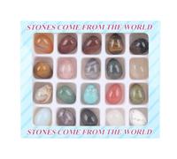 GLOGLOW Rock Collection Box, 20pcs Crystals Rocks and Minerals Educational Collection Science Kit per Decorazioni per la Casa Ragazzi e Ragazze con più di 5 Anni