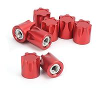GLOGLOW Squisito adattatore per copricerchi RC, dado M4 per modelli robusti e facili da installare, decorazione per gli appassionati (rosso)