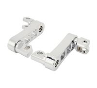 GLOGLOW Supporto Autostradale in Seta Sulla Moto in Alluminio, Kit di Supporto per Piede Regolabile per Tour, Lunghezza del Conducente/passeggero, Accessori per Assemblaggi a 8 Parti (Elettroplato)