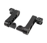 GLOGLOW Supporto Autostradale in Seta Sulla Moto in Alluminio, Kit di Supporto per Piede Regolabile per Tour, Lunghezza del Conducente/passeggero, Accessori per Assemblaggi a 8 Parti (BLACK)