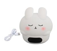 GLOGLOW Sveglia Coniglietto, Sveglia Digitale USB Ricaricabile Lampada in Silicone Temporizzazione da Tavolo Luce Notturna Sul Comodino per Camera da Letto Asilo Nido Adulti Bambini