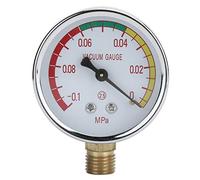 GLOGLOW Vacuometro per Mungitura, G1/4 Manometro per Pressione in Acciaio Inossidabile con Filettatura Maschio per Accessori per Mungitrice Uso 'acquacoltura'