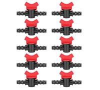 GLOGLOW Valvola di irrigazione a goccia, facile da usare, 10 pezzi 1/2 tubo per casette da giardino per aiuole per piantare contenitori