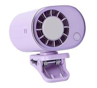 GLOGLOW Ventilatore a Clip Mini, Ventola USB Portatile Regolabile con Display Digitale e Laccetto, 199 velocità, per Campeggio e Viaggi All'aperto