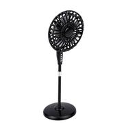 GLOGLOW Ventilatore da Pavimento per Casa delle Bambole in Lega di Zinco Nera, Modello Mini Ventilatore da Terra Realistico in Scala 1/12 con Protezione in Rete, Supporto Fotografico per Display in