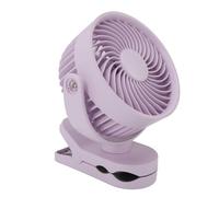 GLOGLOW Ventilatore Piccolo Regolabile Girevole a 360°, Ventola con Girevole a 360°, Ricaricabile Tramite USB, 4 velocità, Funzionamento Silenzioso con e Supporto a Parete per (PURPLE)