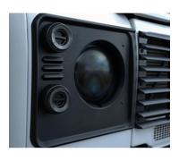 Glohh GL-2 Luci anteriori a LED compatibile con Landrover 90/110 1983-1990 & Defender (LD) 1990-2016 - Nero (4-pezzi)