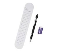 GLOKUUCA Silicone Memo Wrist Band - Reusable Erasable Memo Pad Block Line Wristbands with Rolling Ball Gel Ink Pen and Eraser Fits for Daily Planner - (9.37-inch x 1.8-inch, White)