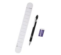 GLOKUUCA Silicone Memo Wrist Band - Reusable Erasable Memo Pad Line Wristbands with Rolling Ball Gel Ink Pen and Eraser Fits for Daily Planner - (9.37-inch x 1.1-inch, White)