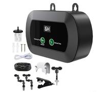Glomc 1 set automatico terrario umidificatore con timer e ugelli regolabili a 360 gradi, materiale ABS, nero, per la cura dei rettili, serre, vivai e giardini botanici