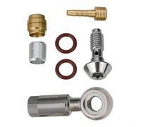 Glomc 1 set di inserti per tubo idraulico per bicicletta e adattatore banjo per MAGURA MT4 MT4E MT5 MT6 MT7 MT8, metallo argento per mountain bike e trail riding (A)