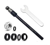 Glomc 1 set di rimorchio per bicicletta, 160 - 178 mm, filettatura M12 x 1,0, in lega di alluminio e acciaio inox, per Thule per Qeridoo Croozer, nero argento per ciclismo e trasporto merci