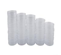 Glomc 100 capsule porta monete in plastica trasparente da 38 mm con apertura a mezzaluna per un facile accesso e una protezione sicura, custodia trasparente per gli appassionati di raccolta monete