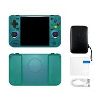 Glomc Console di gioco retrò portatile Rf40H con display HD da 4 pollici, oltre 18000 giochi precaricati, batteria a lunga durata da 4000 mAh, sistema open source per adulti (verde)