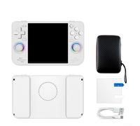 Glomc Console di gioco retrò portatile Rf40H con display HD da 4 pollici, oltre 18000 giochi precaricati, batteria a lunga durata da 4000 mAh, sistema open source per adulti (bianco)