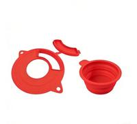 Glomc Copertura paraspruzzi in silicone per supporto, miscelatore, ciotola, coperchio antipolvere per lievitazione di impasti e miscelazione, accessorio da cucina rosso (rosso)