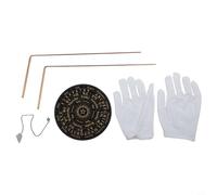 Glomc Kit di 2 canne telescopiche per rabdomanzia e pendolo in rame, costruzione in rame al 99,9% per la posizione della fonte d'acqua, caccia ai minerali, ricerca di oggetti smarriti e terapia