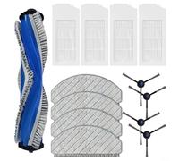 Glomc Kit di ricambio con filtro a spazzola laterale principale, per Bosch BCRC1W BCRD1W BCRC2W BCRD2W, parti per aspirapolvere, con rullo in nylon, cuscinetti in microfibra e filtri HEPA (A)