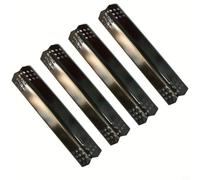 Glomc Piastra riscaldante per grill, confezione da 4 pezzi in acciaio inox per Nexgrill e per griglie Charbroil, deflettore del fuoco per una cottura uniforme e prestazioni di lunga durata