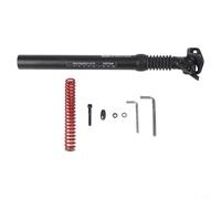 Glomc Reggisella ammortizzante in lega di alluminio da 350 mm con sospensione a molla regolabile, per bici da strada MTB, diametro 25,4-34,9 mm, finitura nera (30,4 mm)