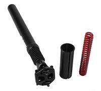 Glomc Reggisella ammortizzante in lega di alluminio da 350 mm con sospensione a molla regolabile, per bici da strada MTB, diametro 25,4-34,9 mm, finitura nera (34,9 mm per spessore)