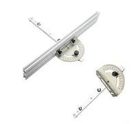 Glomc Sistema di calibro per sega da tavolo, con righello angolare regolabile, scivoli in alluminio, supporto e arresto pista, per lavorazione del legno di precisione, realizzazione di mobili