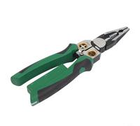 Glomc Spellafili elettrico 8-1 con tester di tensione per lavori di filo sicuro e preciso, strumento resistente per tagliare spelatura e crimpatura di varie dimensioni, strumento di riparazione