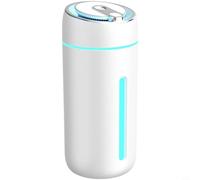 Glomc Umidificatore portatile per camera da letto con serbatoio da 330 ml e due modalità di nebbia, funzionamento silenzioso sotto i 30 dB, luce notturna a 7 colori, per casa, auto e ufficio (bianco)