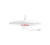 Glomex - Antenna TV/FM/DAB "Oasis AGC" Ø25cm (Bianco), Modello T480AGC - Amplificatore Automatico, Kit Installazione Tetto, Per Veicoli da Viaggio (Camper, Van) - Ricezione Semplificata FULL HD
