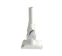 Glomex - Base a Doppio Snodo Glomeasy in Nylon (Bianco), Modello RA135FME - Bloccaggio a Manopola, Passacavo Impermeabile, Filettatura 5/8"x24, Per barche a vela, motore, gommoni, yacht