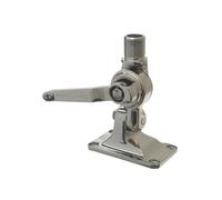 Glomex - Base a Doppio Snodo in Acciaio Inox AISI 316, Modello RA116SS - Bloccaggio a Leva, Passacavo Cavo Coassiale/GPS, Filettatura 1"x14, Per barche a vela, motore, gommoni, yacht - e Versatile
