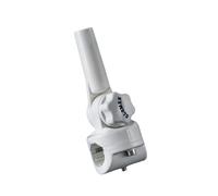Glomex - Base a Snodo Glomeasy in Nylon (Bianco), Modello RA134FME - Bloccaggio Manopola, Filettatura 5/8"x24, Per Tubi Ø 22-25mm, Per barche a vela, motore, gommoni, yacht - Montaggio Facile