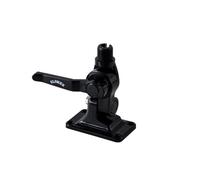 Glomex - Base Nera a Doppio Snodo in Nylon Rinforzato, Modello RA115/BK - Bloccaggio a Leva, Foro Cavo, Filettatura 1"x14, Per barche a vela, motore, gommoni, yacht - UV Resistente