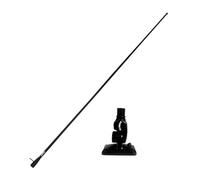 Glomex - KIT Antenna AIS Classica + Base per Barche a Motore 1,5m (Nero) +BASE RA135/BK, Modello RA112AIS - Guadagno 3dB, Fibra di Vetro Resistente, Per barche a vela, motore, gommoni, yacht