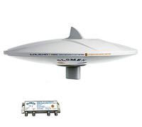 Glomex Marine TV Antenna Talitha V9125/12 per ricezione terrestre per TV analogica e digitale DVB-T 360° ricezione 40/890 mhz, 2,2 db, 75 ohm omnidirezionale su barca, barca, yacht V9125/AGCU
