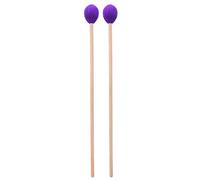 Glomora 1 paio di bacchette per marimba, manico in faggio Accessori per strumenti xilofono Accessori per strumenti in filato misto Accessori suonati (Purple)